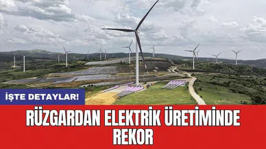 Rüzgardan elektrik üretiminde rekor