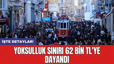 Yoksulluk sınırı 62 bin TL'ye dayandı
