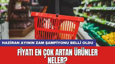 Haziran ayının zam şampiyonu belli oldu: Fiyatı en çok artan ürünler neler?