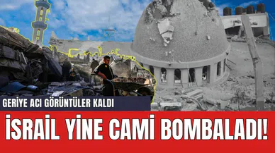İsrail yine cami bomb*ladı! Geriye acı görüntüler kaldı