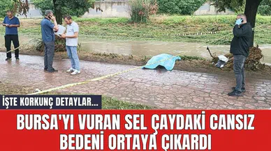Bursa'yı vuran sel çaydaki cansız bedeni ortaya çıkardı