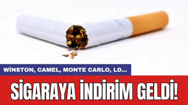 Sigaraya indirim geldi! Winston, Camel, Monte Carlo, LD...