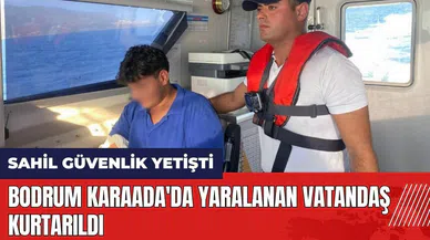 Bodrum Karaada'da yaralanan vatandaş kurtarıldı