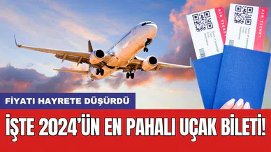 İşte 2024’ün en pahalı uçak bileti! Fiyatı hayrete düşürdü