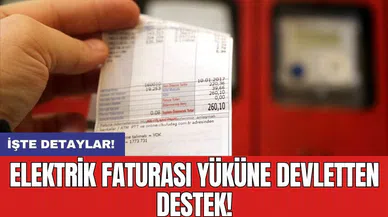 Elektrik faturası yüküne devletten destek!
