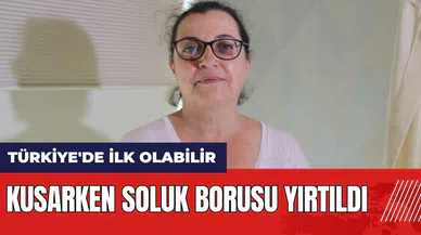 Kusarken soluk borusu yırtıldı!