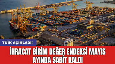İhracat birim değer endeksi mayıs ayında sabit kaldı
