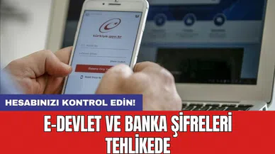 e-Devlet ve banka şifreleri tehlikede: Hesabınızı kontrol edin!
