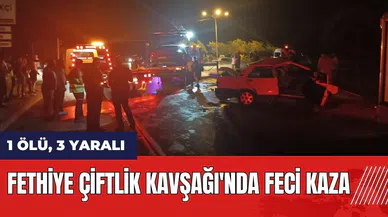 Fethiye Çiftlik Kavşağı'nda feci kaza