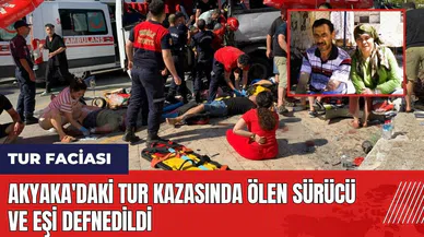 Akyaka'daki tur kazasında ölen sürücü ve eşi defnedildi