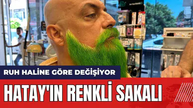 Hatay'ın renkli sakalı! Ruh haline göre değişiyor