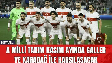 A Milli Takım Kasım Ayında Galler ve Karadağ ile Karşılaşacak