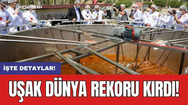 Uşak dünya rekoru kırdı!