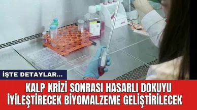 Kalp krizi sonrası hasarlı dokuyu iyileştirecek biyomalzeme geliştirilecek
