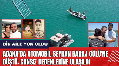 Adana'da otomobil Seyhan Baraj Gölü'ne düştü: Aile kayboldu