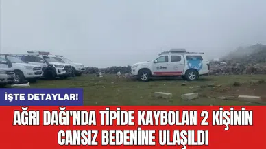 Ağrı Dağı'nda tipide kaybolan 2 kişinin cansız bedenine ulaşıldı