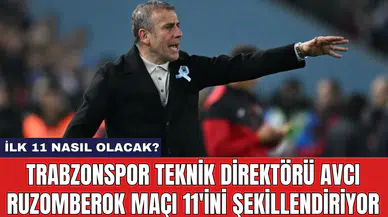 Trabzonspor Teknik Direktörü Avcı Ruzomberok maçı 11'ini şekillendiriyor