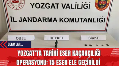 Yozgat'ta Tarihi Eser Kaçakçılığı Operasyonu: 15 Eser Ele Geçirildi