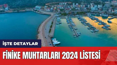Finike Muhtarları 2024 listesi