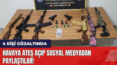 Burası Adana! Havaya ateş açıp sosyal medyadan paylaştılar