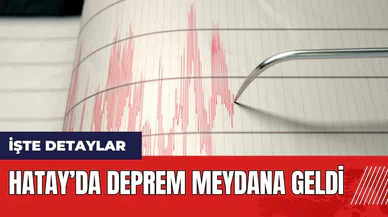 Hatay'da deprem oldu!