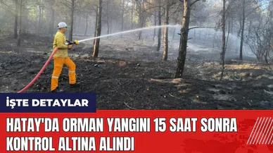 Hatay'da orman yangını 15 saat sonra kontrol altına alındı