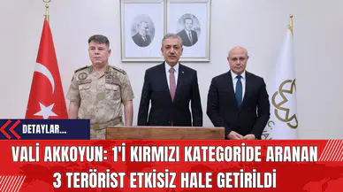 Vali Akkoyun: 1'i Kırmızı Kategoride Aranan 3 Ter*rist Etkisiz Hale Getirildi