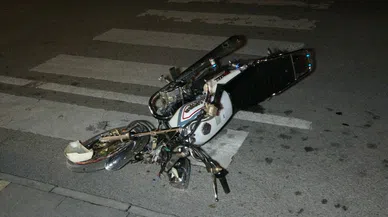 Virajı alamadı kaza yaptı