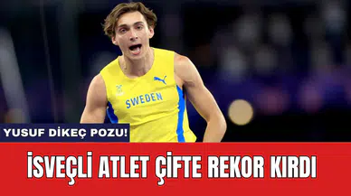 İsveçli atlet çifte rekor kırdı: Yusuf Dikeç pozu!