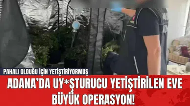 Adana’da Uy*şturucu Yetiştirilen Eve Büyük Operasyon! Pahalı Olduğu İçin Yetiştiriyormuş