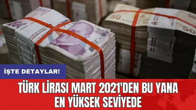 Türk lirası Mart 2021'den bu yana en yüksek seviyede