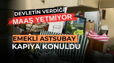 Emekli astsubay kapıya konuldu