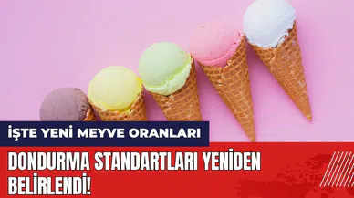 Dondurma standartları yeniden belirlendi! İşte yeni meyve oranları