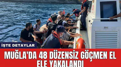 Muğla'da 48 düzensiz göçmen el ele yakalandı