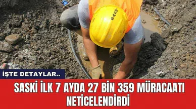 SASKİ ilk 7 Ayda 27 Bin 359 Müracaatı Neticelendirdi