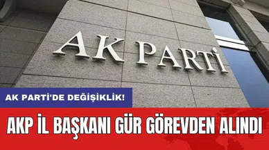 AKP İl Başkanı Gür görevden alındı