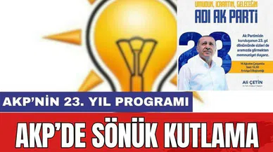 AKP'De Sönük Kutlama!