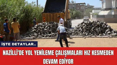Nazilli'de Yol Yenileme Çalışmaları Hız Kesmeden Devam Ediyor