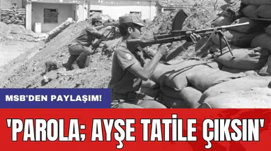 MSB'den paylaşım! 'Parola; Ayşe tatile çıksın'