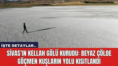 Sivas’ın Kellah Gölü Kurudu: Beyaz Çölde Göçmen Kuşların Yolu Kısıtlandı