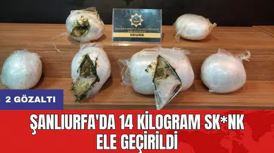 Şanlıurfa'da 14 kilogram sk*nk ele geçirildi: 2 gözaltı