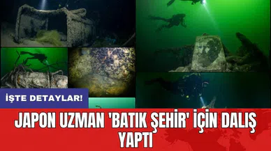 Japon uzman 'Batık Şehir' için dalış yaptı