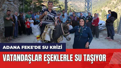 Adana Feke'de su krizi! Vatandaşlar eşeklerle su taşıyor
