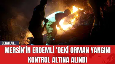 Mersin'in Erdemli 'deki Orman Yangını Kontrol Altına Alındı