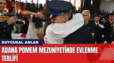 Adana POMEM mezuniyetinde evlenme teklifi