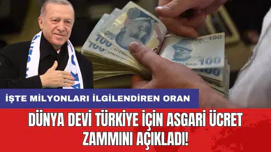 Dünya devi Türkiye için asgari ücret zammını açıkladı! İşte milyonları ilgilendiren oran