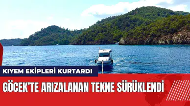 Göcek’te arızalanan tekne sürüklendi! KIYEM ekipleri kurtardı