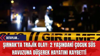 Şırnak'ta Trajik Olay: 2 Yaşındaki Çocuk Süs Havuzuna Düşerek Hayatını Kaybetti
