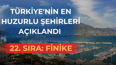 Türkiye’nin 22’nci Sakin kenti Finike oldu