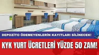 KYK yurt ücretleri yüzde 50 zam! Depozito ödemeyenlerin kayıtları silinecek!